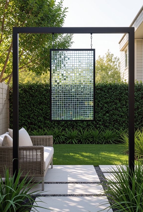 hanging stained glass mosaic panels