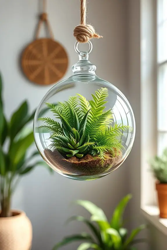 hanging terrarium home decor