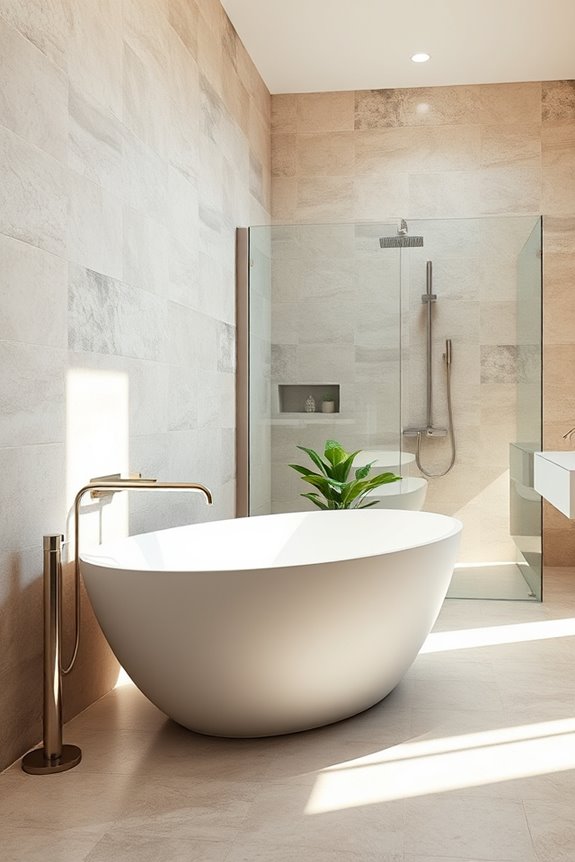 harmonious bathroom color blending