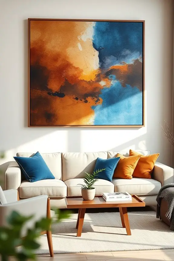harmonious brown and blue