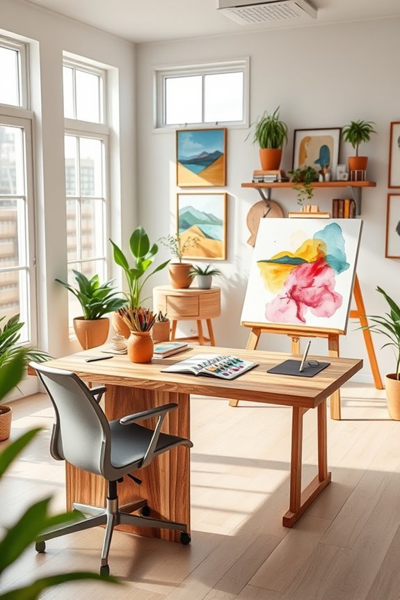 harmonious eclectic workspace design