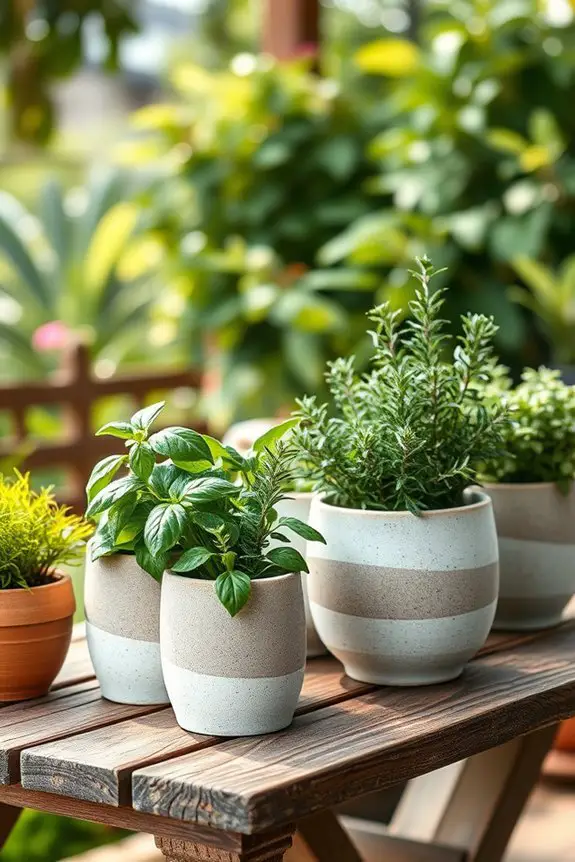 hassle free kitchen herb decor