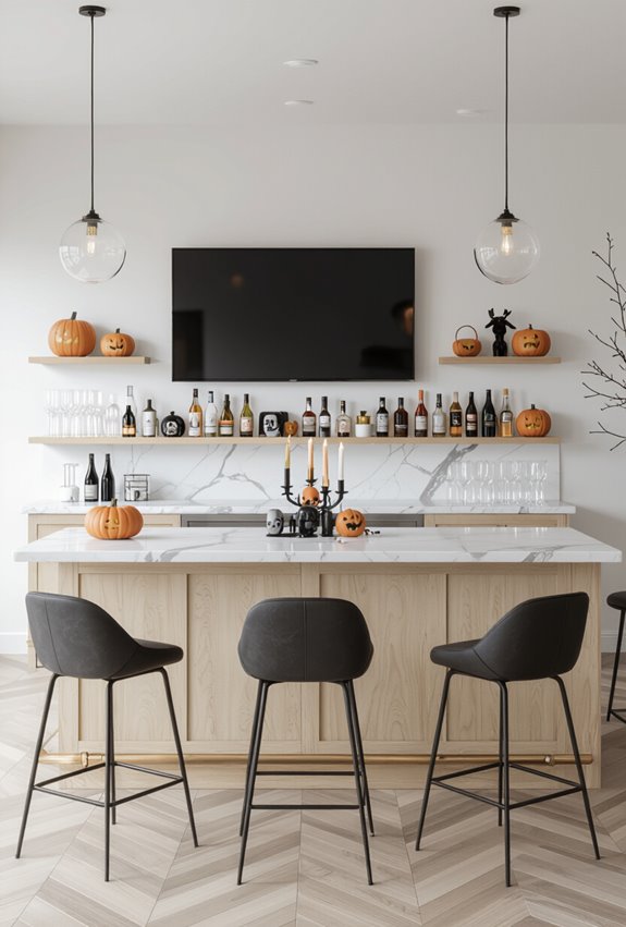 haunted bar with props