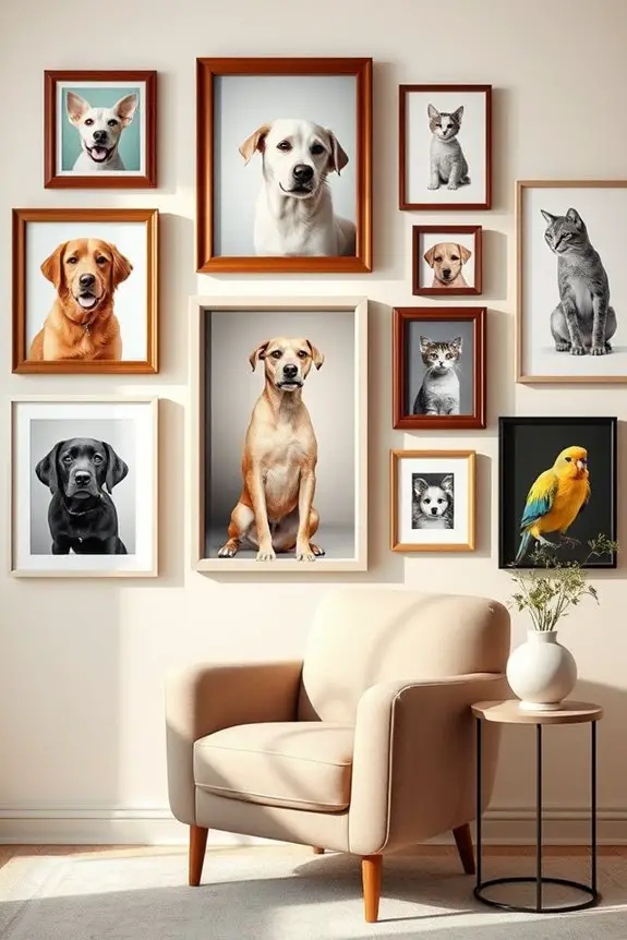 heartwarming pet portrait displays