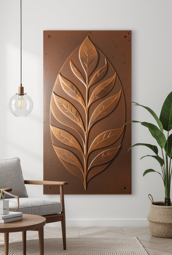 heat pressed embossed metal leaf