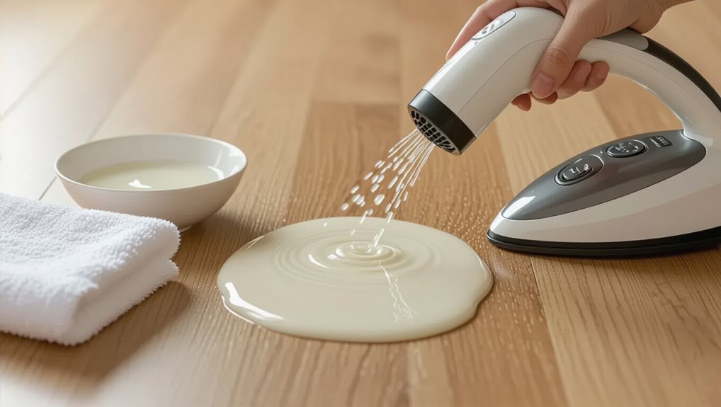 heat to soften wax