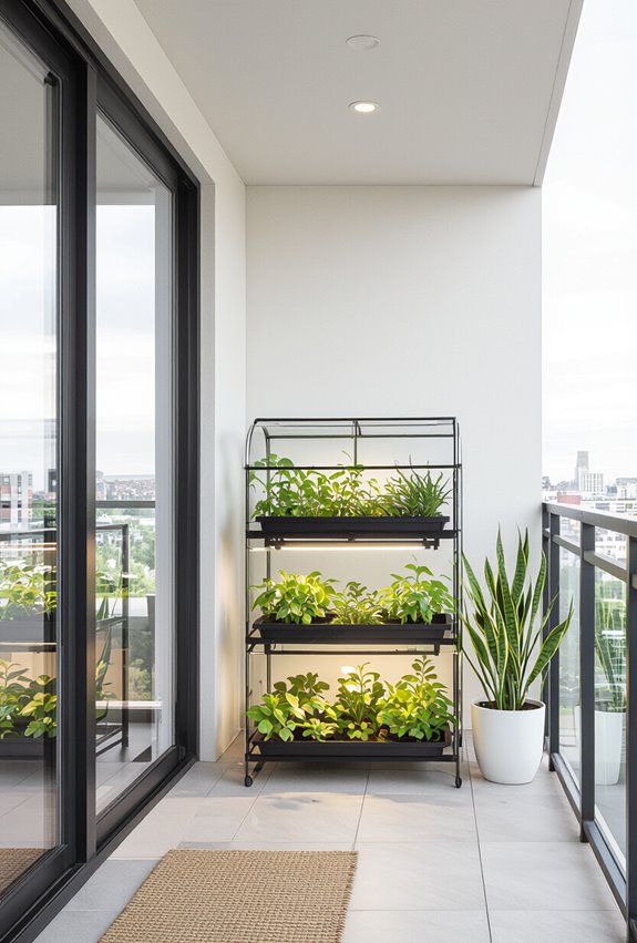 heated balcony greenhouse shelf
