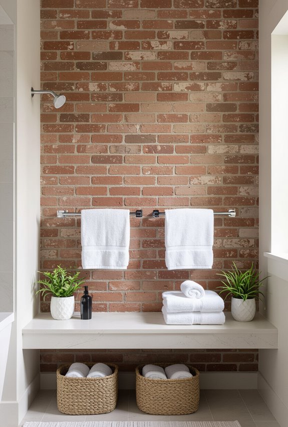 heated rails on brick