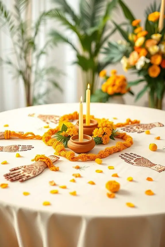 henna handprints for decor