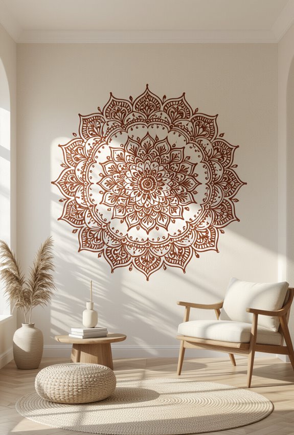 henna inspired concentric painted mandalas