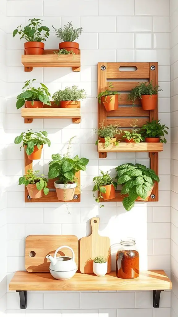 herb garden wall planters