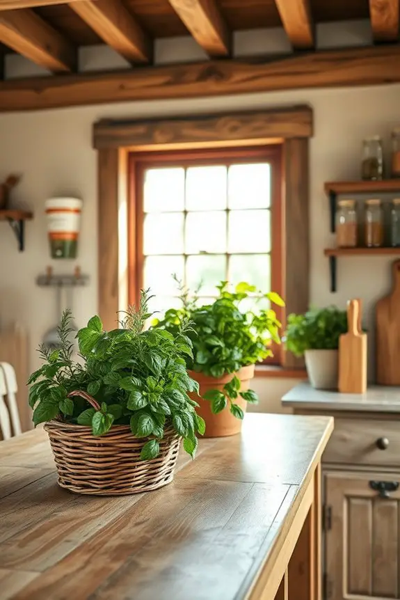 herb garden window planters
