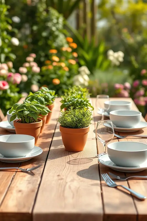 herb planters for barbecues