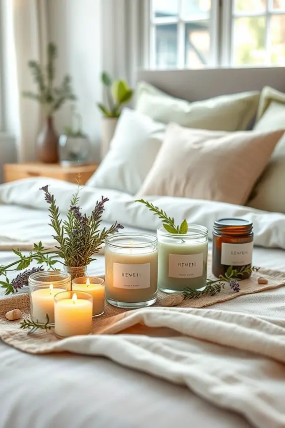 herb scented candle tranquility