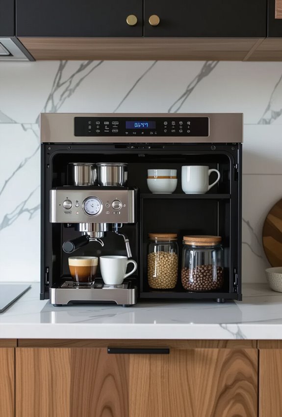 hidden appliance garage station