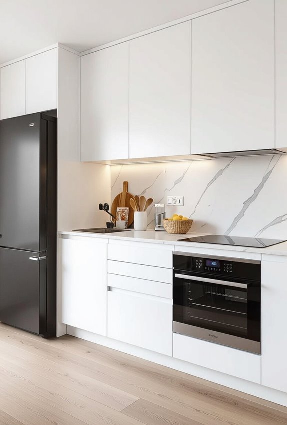 hidden appliances seamless cabinet fronts