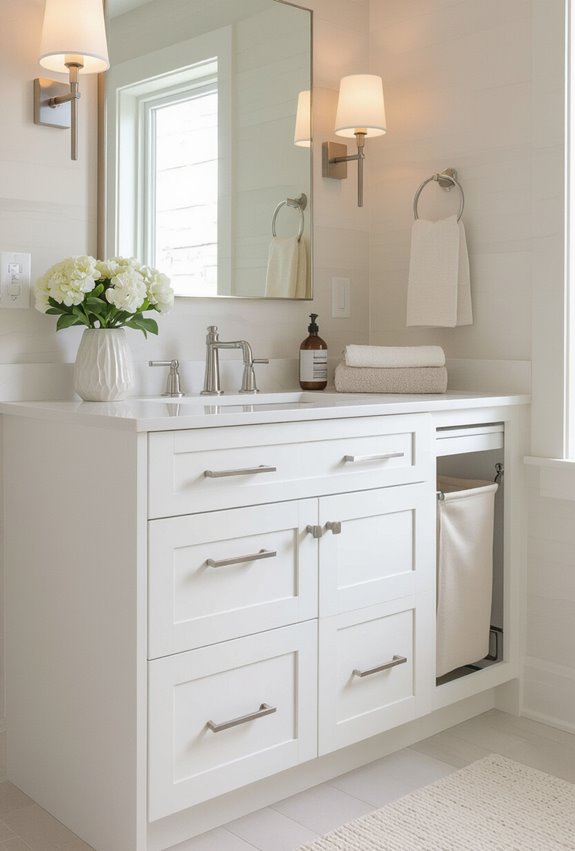 hidden cabinet laundry hamper