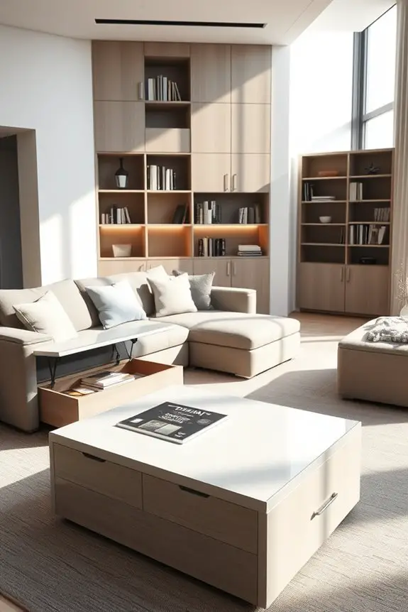 hidden compartments for storage