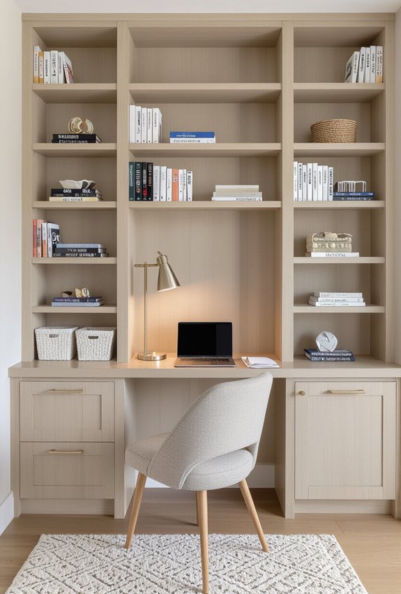 hidden fold down library desk