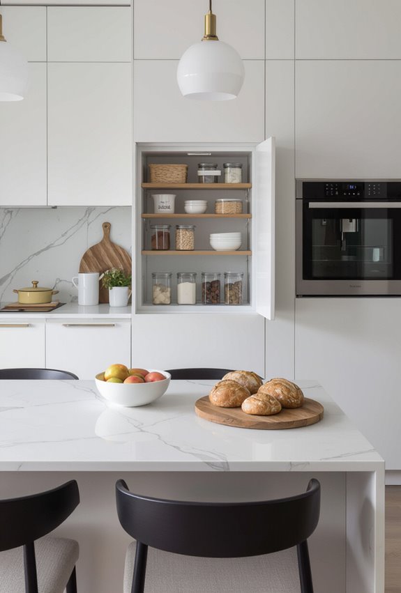 hidden kitchen storage solutions