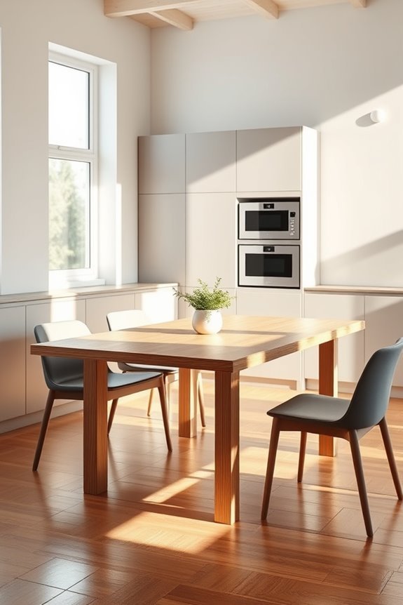 hidden microwave enhances aesthetics
