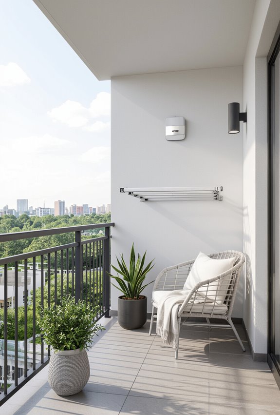 hidden retractable clothesline system