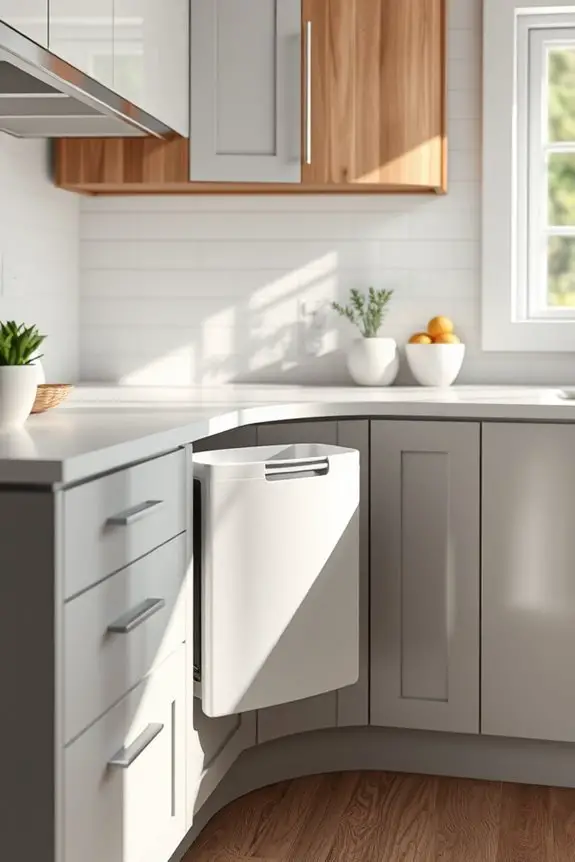 hidden trash bins enhance functionality