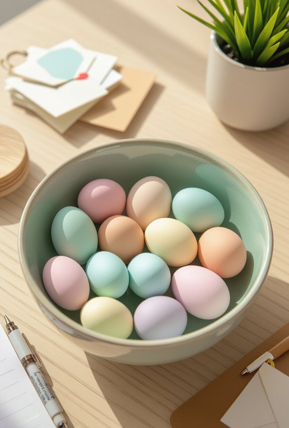 hidden uplifting office message eggs