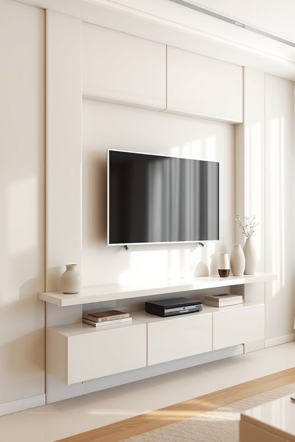 high gloss tv wall elegance