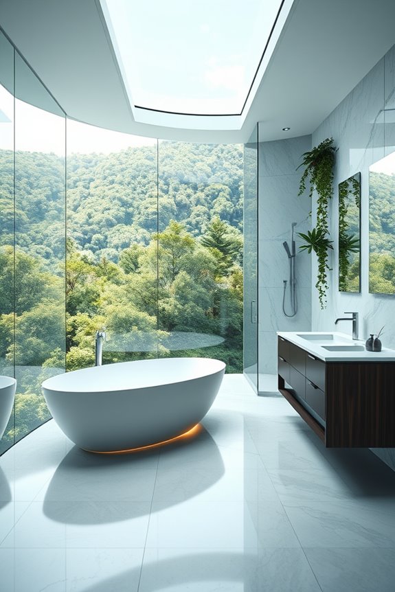 high tech bathroom sanctuary