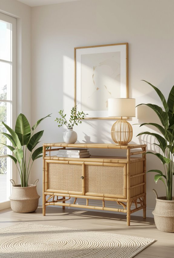 highlight bamboo s woven texture