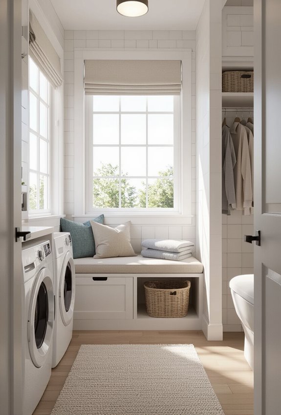 hinged bench with hamper
