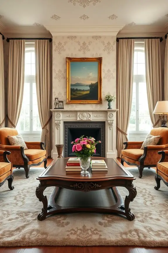 historical artwork enhances decor