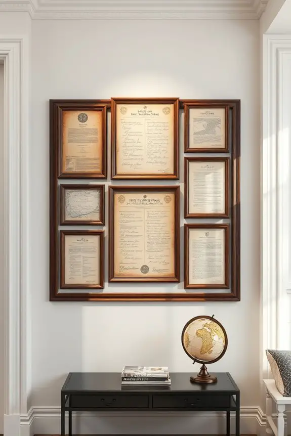 historical document home decor