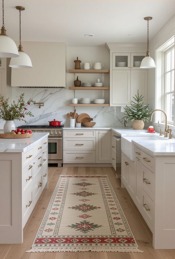 holiday textured washable kitchen runners