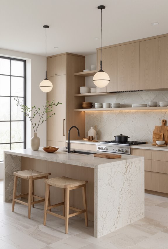 honed veined natural stone