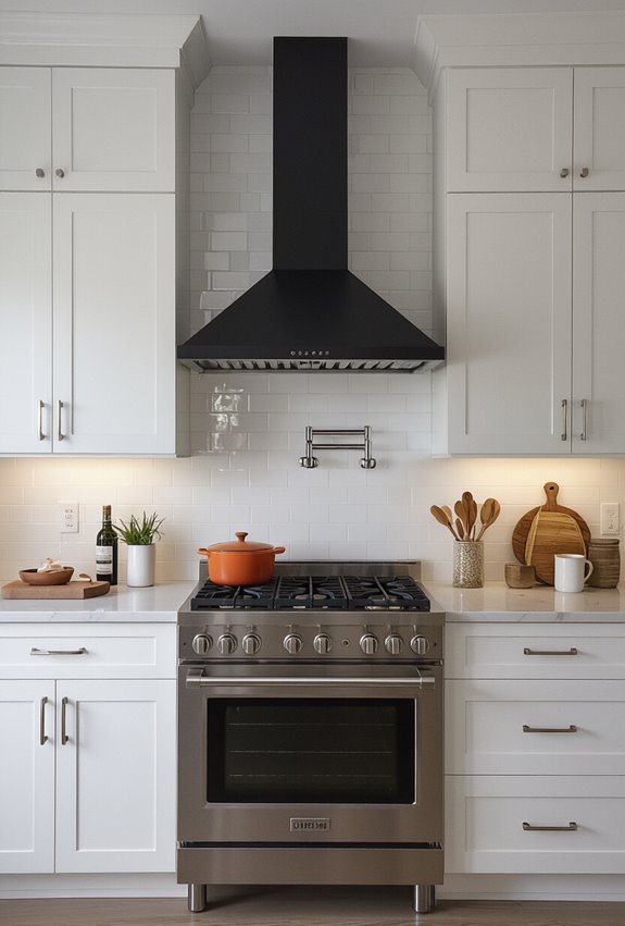 hood centered kitchen design focalpoint
