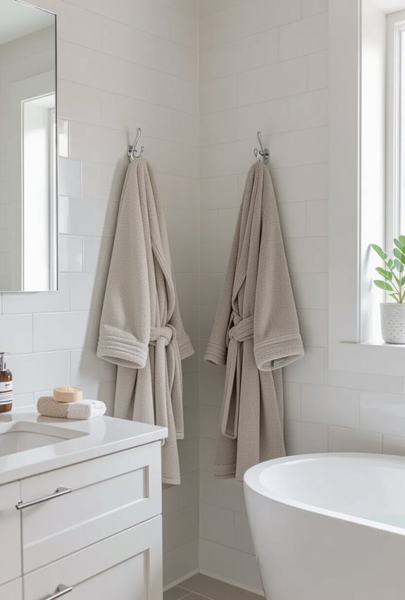 hooks for robes loofahs
