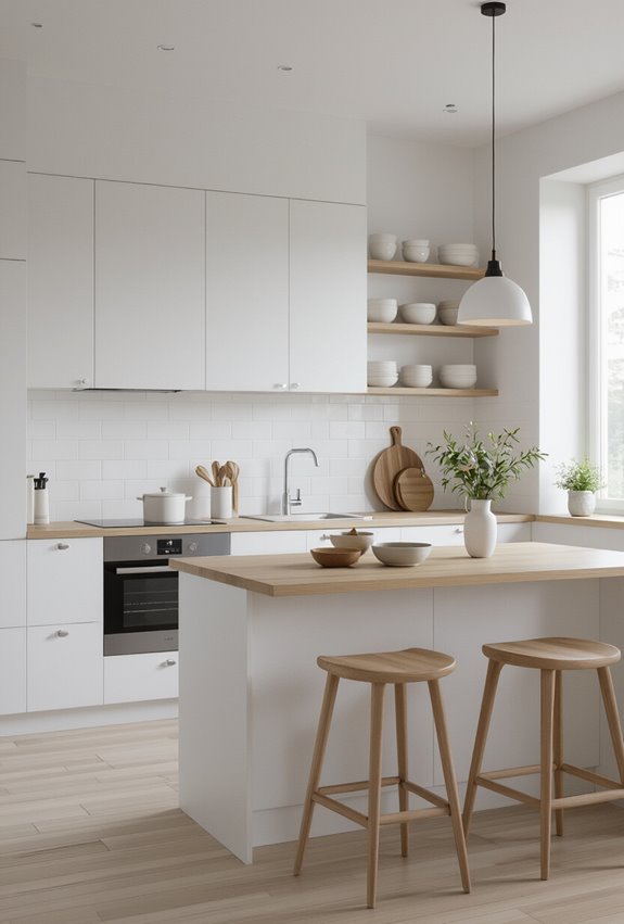 hygge inspired minimal scandinavian kitchen