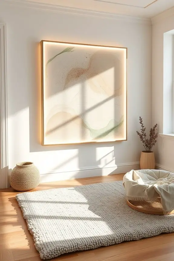 illuminated artistic canvas display