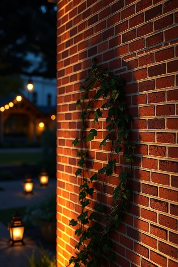 illuminated brick outdoor ambiance