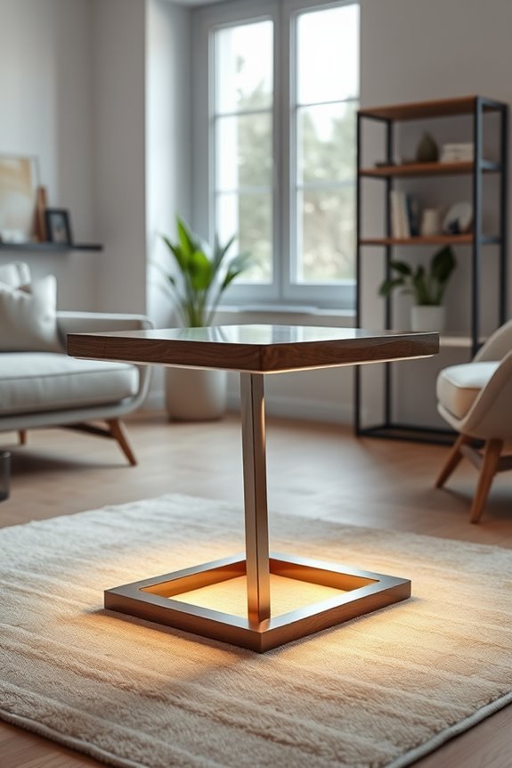 illuminated corner table design