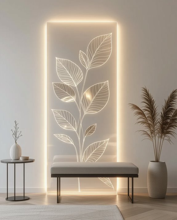 illuminated custom acrylic art