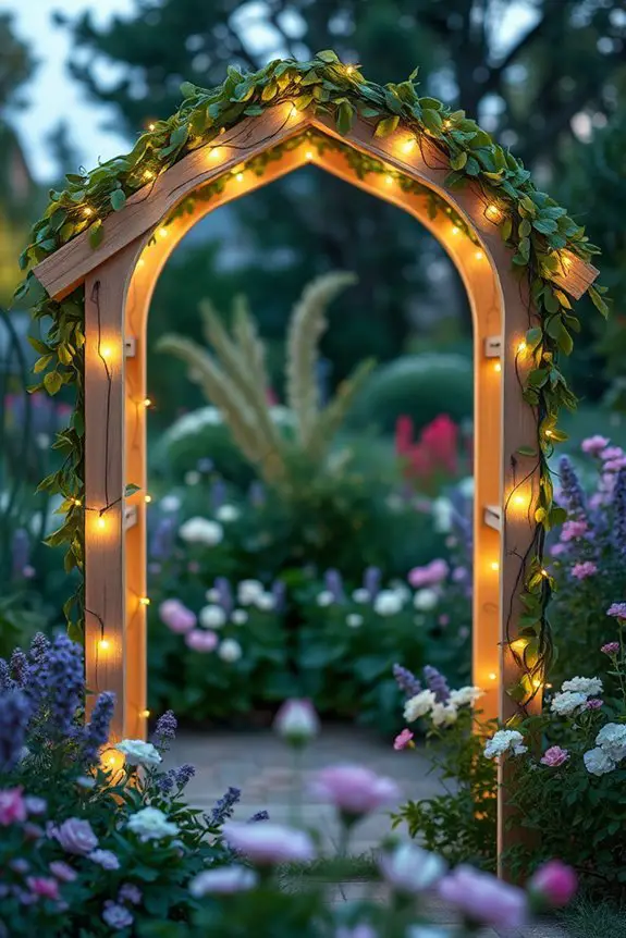 illuminated enchanting garden pathways