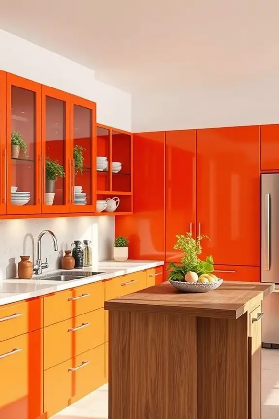illuminated kitchen cabinet ambiance