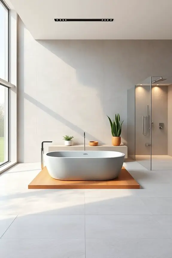 illuminated large bathroom tiles