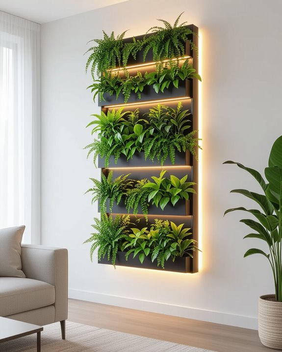illuminated living wall design