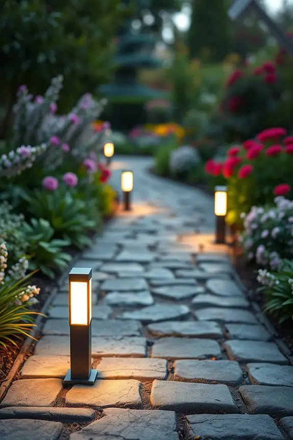 illuminated outdoor pathway safety