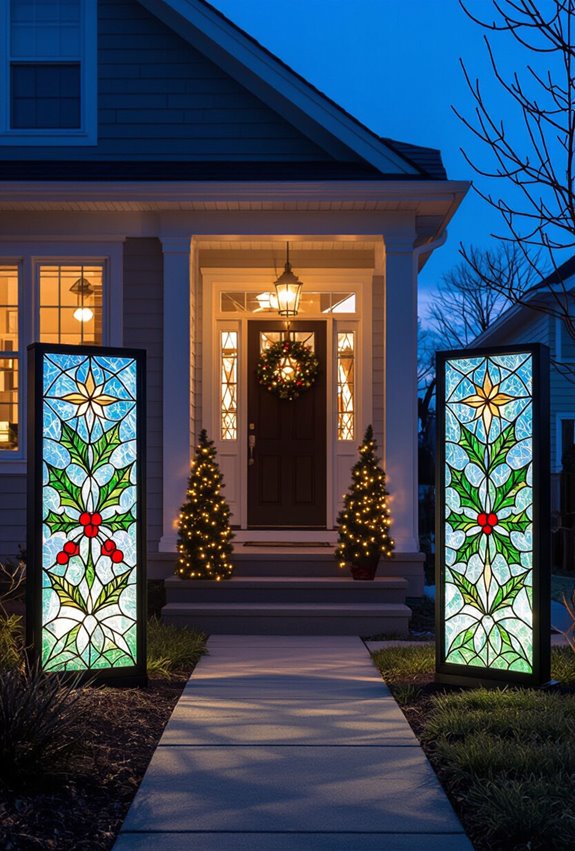 illuminated stained glass panels