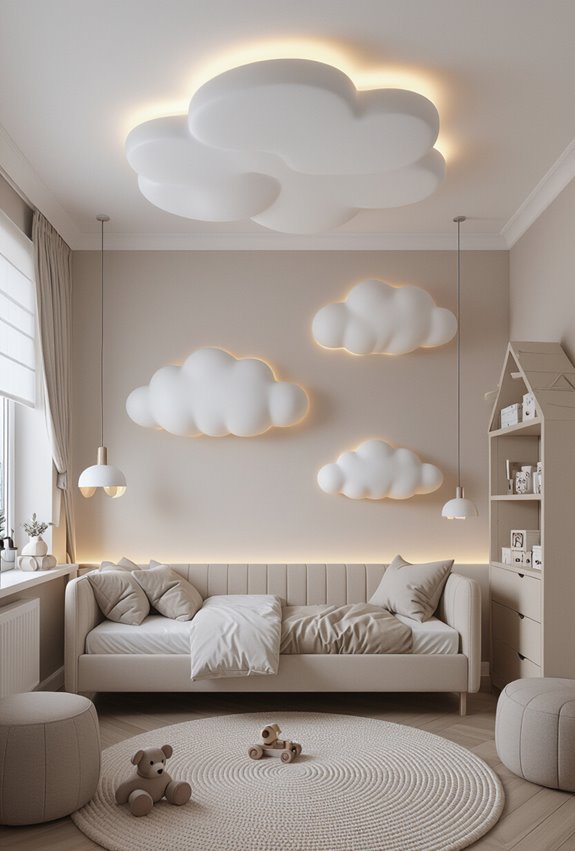 illuminated themed 3d cloudscape